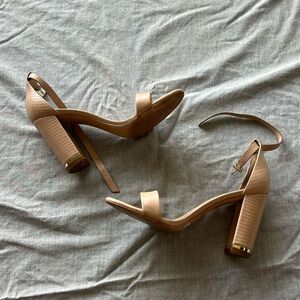 aldo ankle strap heeled sandal block heel